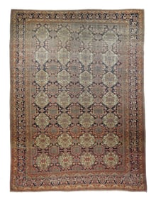 Antique Persian Mohtasham Kashan Rug 7'6" x 10'3" (2.29 x 3.12 M)