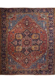 Antique Persian Heriz Rug 12' x 14'7" (3.66 x 4.45 M)