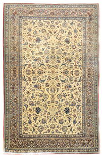 Semi Antique Persian Nain Rug 5'5" x 8'5" (1.65 x 2.57 M): Fine Semi Antique Persian Nain