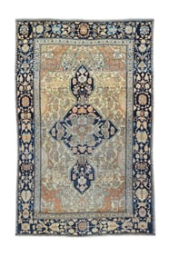 Antique Mohtasham Kashan Rug 3'11" x 6'7" (1.19 x 2.01 M)