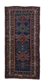 Antique Caucasain Kazak Long Rug 5'7" x 11'11" (1.70 x 3.63 M)