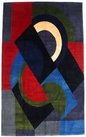 French Mid Century Artistic. Sonia Delaunay Design Tapestry 4'11" x 8'2" (1.50 x 2.50 M)