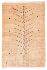 Vintage Gabbeh Rug 3'8" x 5'4" (1.12 x 1.63 M)