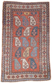 Fine Antique Kazak Rug 3'9" x 6'1" (1.14 x 1.85 M)