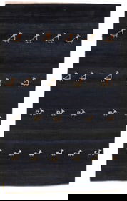 Vintage Gabbeh Rug 4'11" x 8'1" (1.50 x 2.46 M)