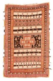Vintage Moroccan Kilim Rug 5'3" x 8'3" (1.60 x 2.51 M)