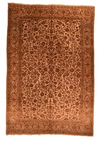 Vintage Kashan Rug 7'3" x 10'5" (2.21 x 3.18 M)