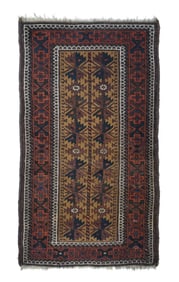 Vintage Balouch Rug 2'9" x 4'10" (0.84 x 1.47 M)