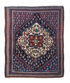 Antique Afshar Rug 3'11" x 4'10" (1.19 x 1.47 M)