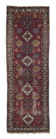 Antique Kuba Long Rug 4'2" x 12'6" (1.27 x 3.81 M)