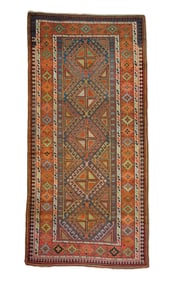 Antique Kazak Rug 3'11" x 8'1" (1.19 x 2.46 M)