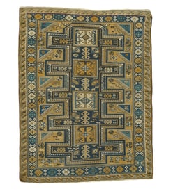 Antique Shirvan Rug 3'9" x 4'10" (1.14 x 1.47 M)