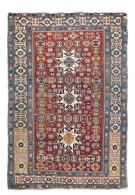 Antique Lesgi Shirvan Rug 3'11" x 5'9" (1.19 x 1.75 M)