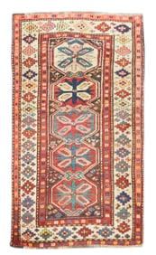 Antique Kazak Rug 3'11" x 6'11" (1.19 x 2.11 M)