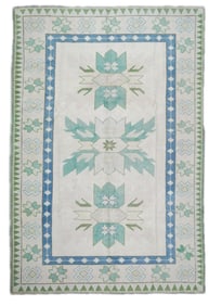 Turkish Oushak Rug 5'9" x 8'4" (1.75 x 2.54 M)