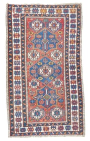 Antique Shirvan Rug 4'1" x 7'0" (1.24 x 2.13 M)