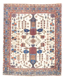 Antique Afshar Rug 4'11" x 6'1" (1.50 x 1.85 M)