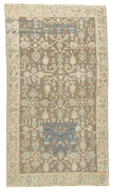 Turkish Oushak Rug 3'7" x 6'4" (1.09 x 1.93 M)