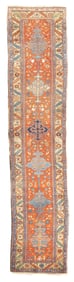 Antique Heriz Long Rug 3'3" x 14'7" (0.99 x 4.45 M)