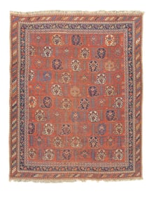 Antique Afshar Rug 4'2" x 5'1" (1.27 x 1.55 M)