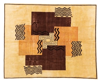 Fine mid century French Rug 7'2" x 9'1" (2.18 x 2.77 M)