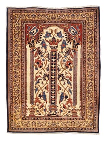 Antique Haji Jailli Tabriz Rug 4'8" x 6'2" (1.42 x 1.88 M)