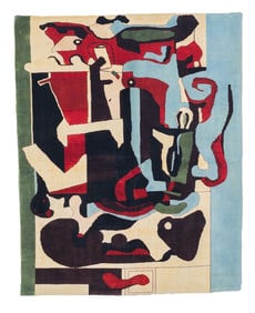 French Mid Century Rug 5' x 6'2" (1.52 x 1.88 M)
