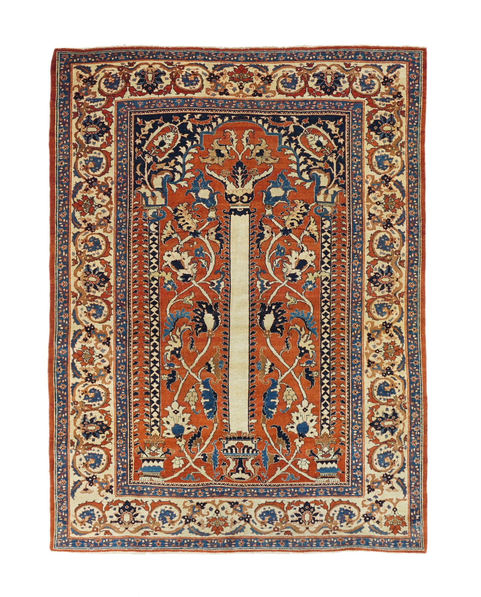 Antique Haji Jalili Tabriz Rug 4'9'' x 6'2'' (1.44 x 1.88 M)