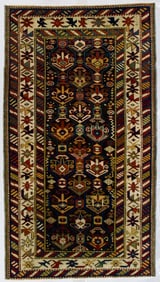 Antique Kuba Rug 3'1" x 5'7" (0.94 x 1.70 M)