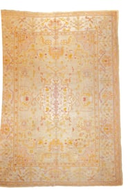Antique Turkish Oushak Rug 8'6" x 11'7" (2.59 x 3.53 M)