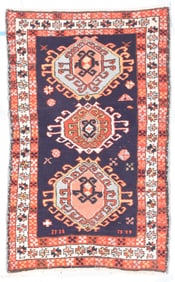 Vintage Karajeh Rug 3'2'' x 5'0'' (0.97 x 1.52 M)