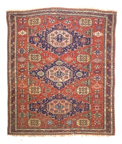 Antique Sumak Rug 7'8" x 9'1" (2.34 x 2.77 M)