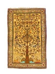 Farahan Sarouk Rug 3'5" x 5'5" (1.04 x 1.65 M)