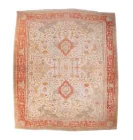 Antique Turkish Oushak Rug 15'10" x 18'10" (4.83 x 5.74 M)