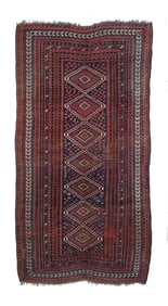 Antique Afshar Rug 5' x 9'7" (1.52 x 2.92 M)