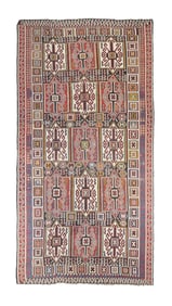 Antique Kilim Rug 6'5" x 11'10" (1.96 x 3.61 M)