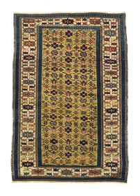 Antique Kuba Rug 3'2" x 4'7" (0.97 x 1.40 M)