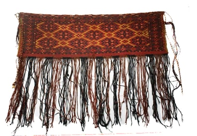 Antique Saddlebag Yamoud Rug 1'4" x 3'10" (0.41 x 0.86 M)