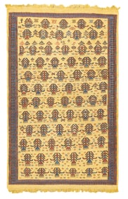 Antique Tribal Sumak Rug 3'4" x 5'4" (1.02 x 1.63 M)