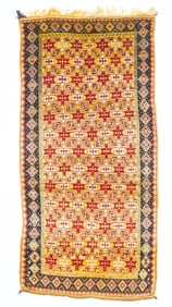 Antique Moroccan Tribal Rug 4'6" x 9'7" (1.37 x 2.92 M)