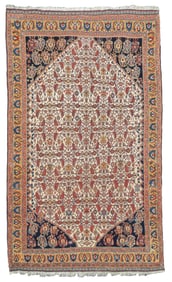 Antique Qashqai Rug 4'3" x 7'2" (1.30 x 2.18 M)