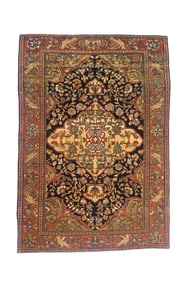 Antique Farahan Sarouk Rug 4'6" x 6'6" (1.37 x 1.98 M)