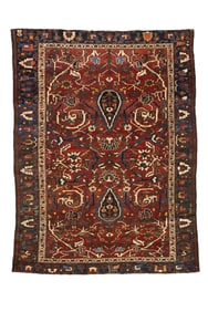 Antique Bakhtiari Rug 4'9" x 6'4" (1.22 x 1.93 M)