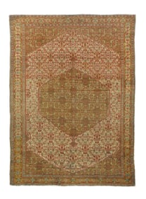 Antique Persian Senneh Area Rug 4'5'' x 6'2'' ( 1.35 x 1.88 M)