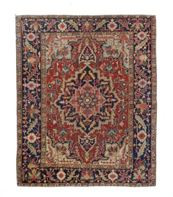 Antique Persian Serapi Area Rug 4'10'' x 6'0'' ( 1.47 x 1.83 M)
