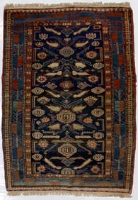 Antique Persian Malayer Rug 3'4" x 4'8" ( 1.02 x 1.42 M)