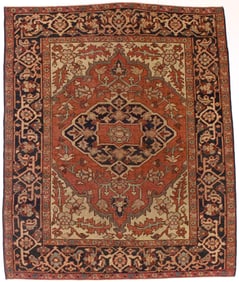 Antique Persian Heriz/Serapi Rug 5'1" x 6'1" ( 1.55 x 1.85 M)