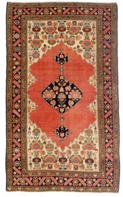Antique Persian Farahan Rug 3'10" x 6'6" ( 1.17 x 1.98 M)