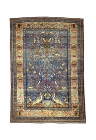 Antique Persian Tehran Rug 6'5" x 9'5" ( 1.96 x 2.87 M)