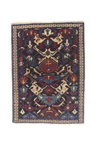 Antique Caucasian Kuba Rug 2'10" x 3'10" ( 0.86 x 1.17 M)
